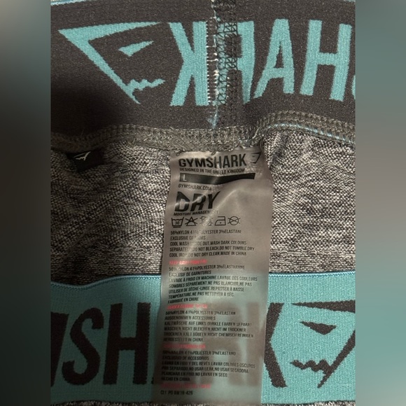 Gymshark Flex Leggings in Charcoal Mark/Dusky Teal - Picture 3 of 4